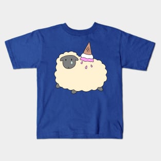 Sad Icecream Cone Sheep Kids T-Shirt